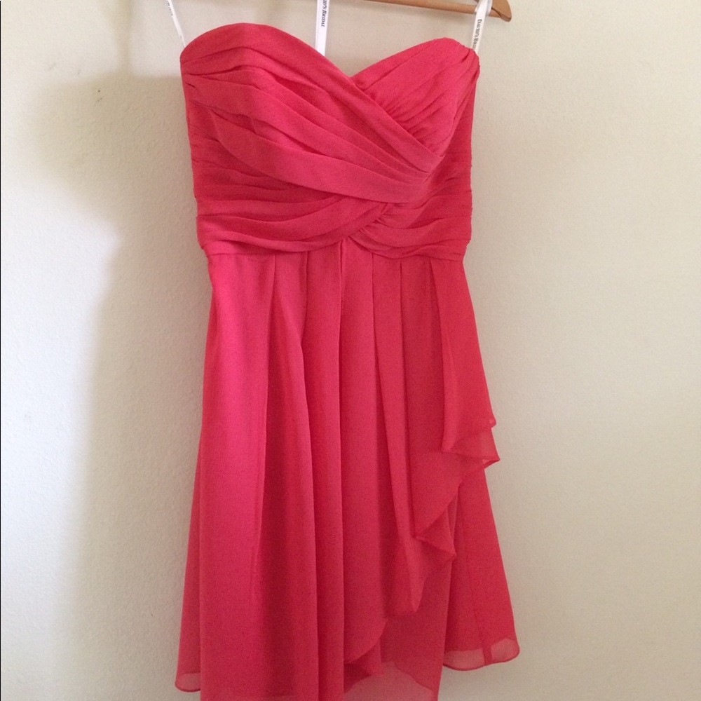 Coral Strapless Dress